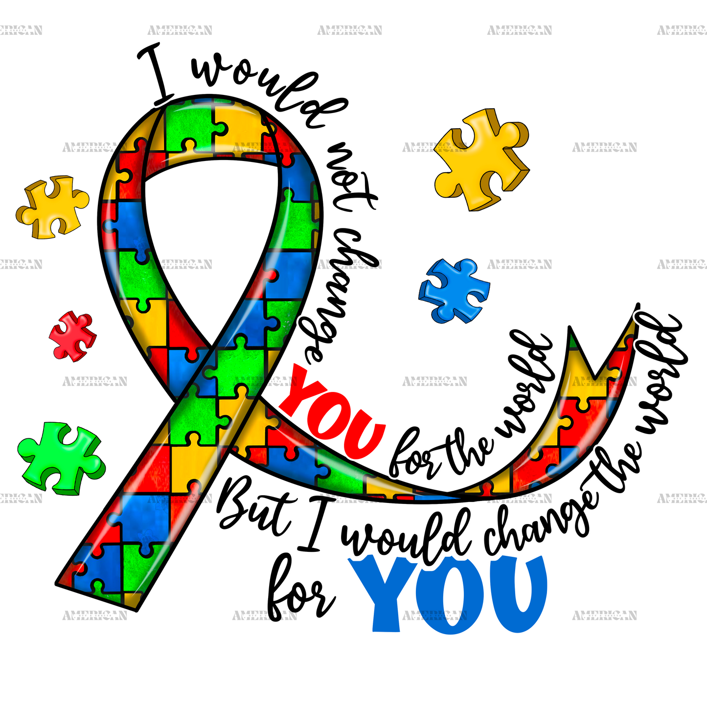 Autism Ribbon-1 DTF Transfer