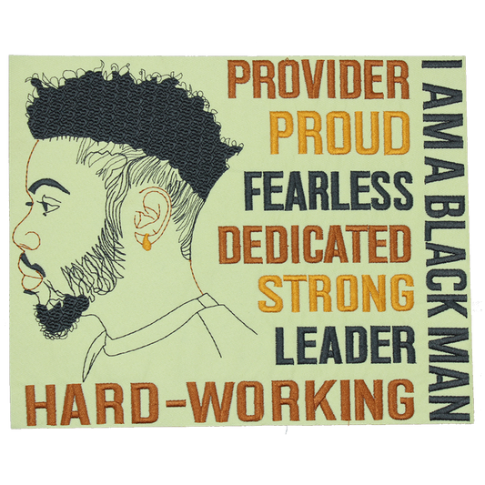 Black Man Patch (Large/Embroidery)