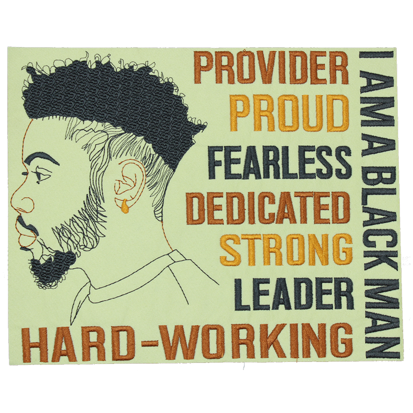 Black Man Patch (Large/Embroidery)