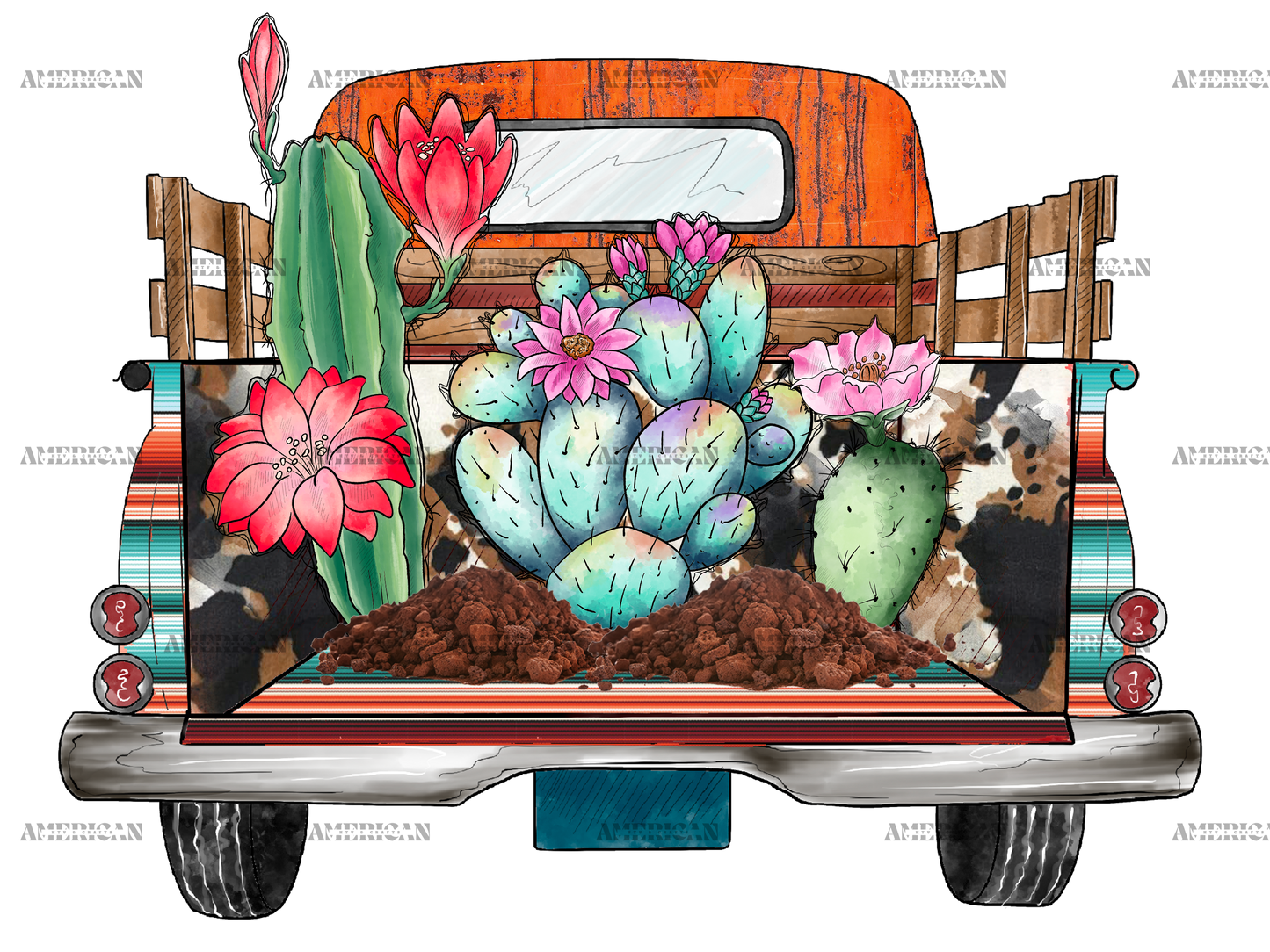Cactus Truck DTF Transfer