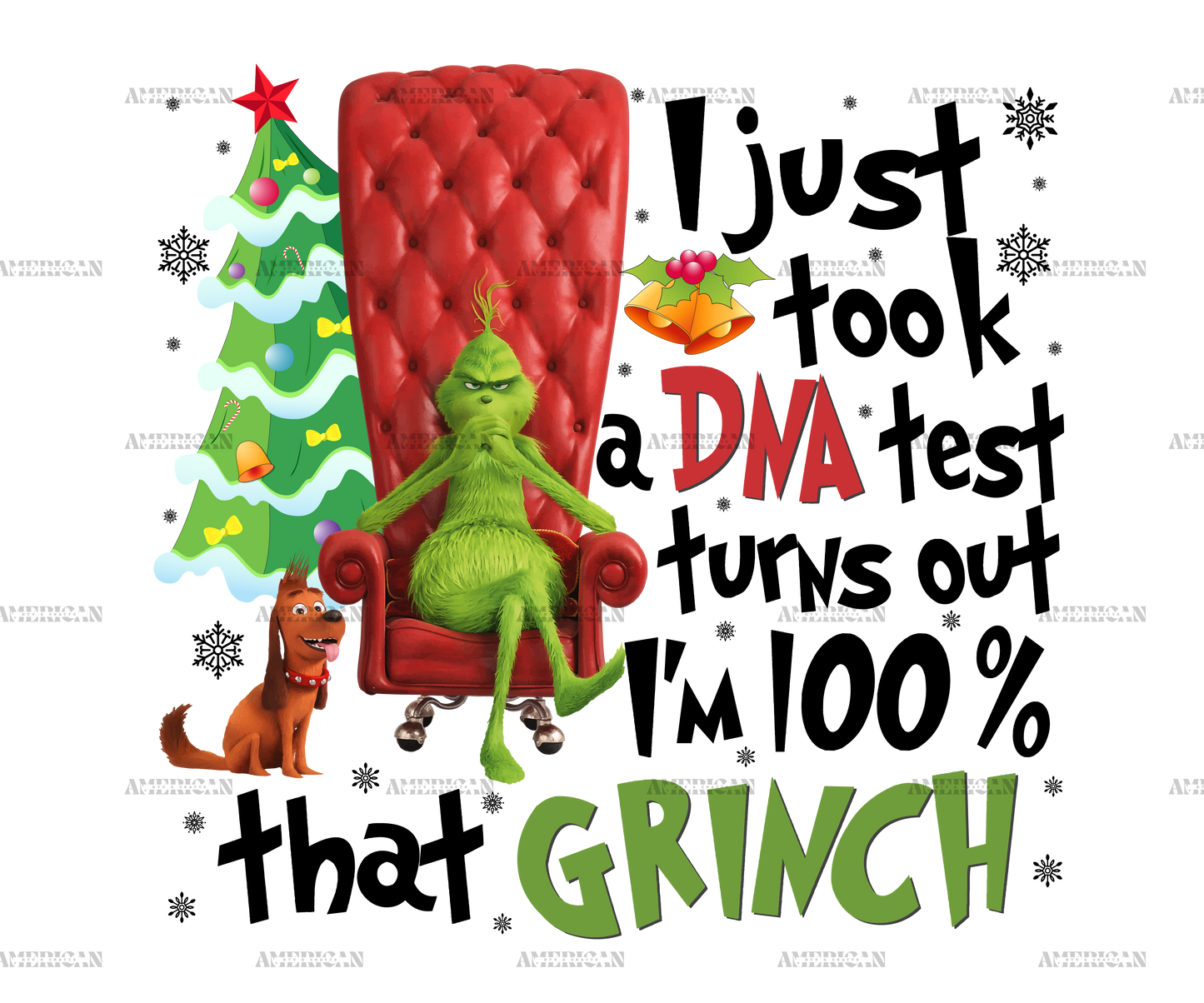 DNA Test Grinch DTF Transfer
