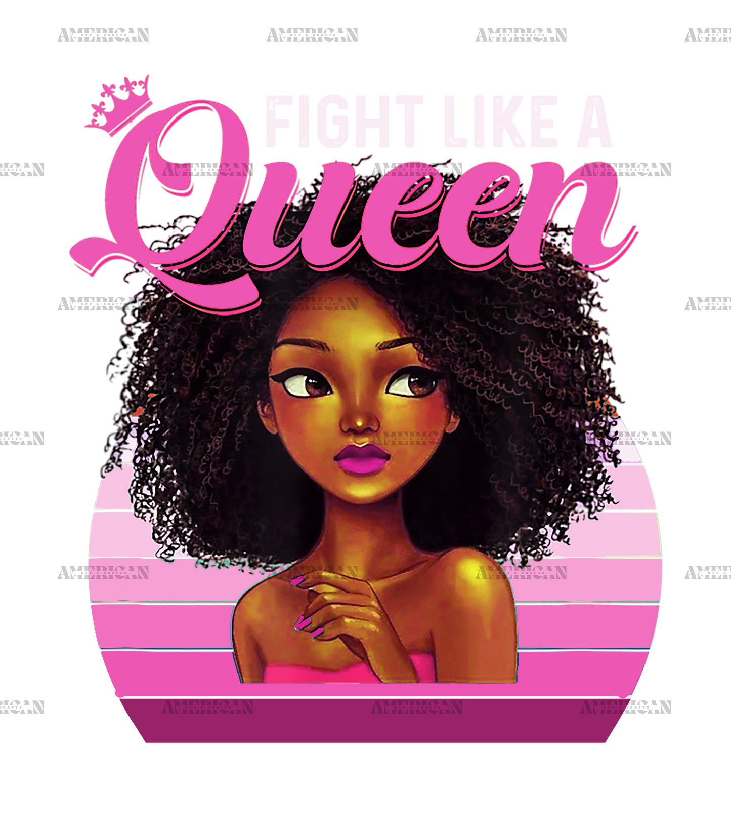 Fight Like A Queen Breast Cancer DTF Transfer