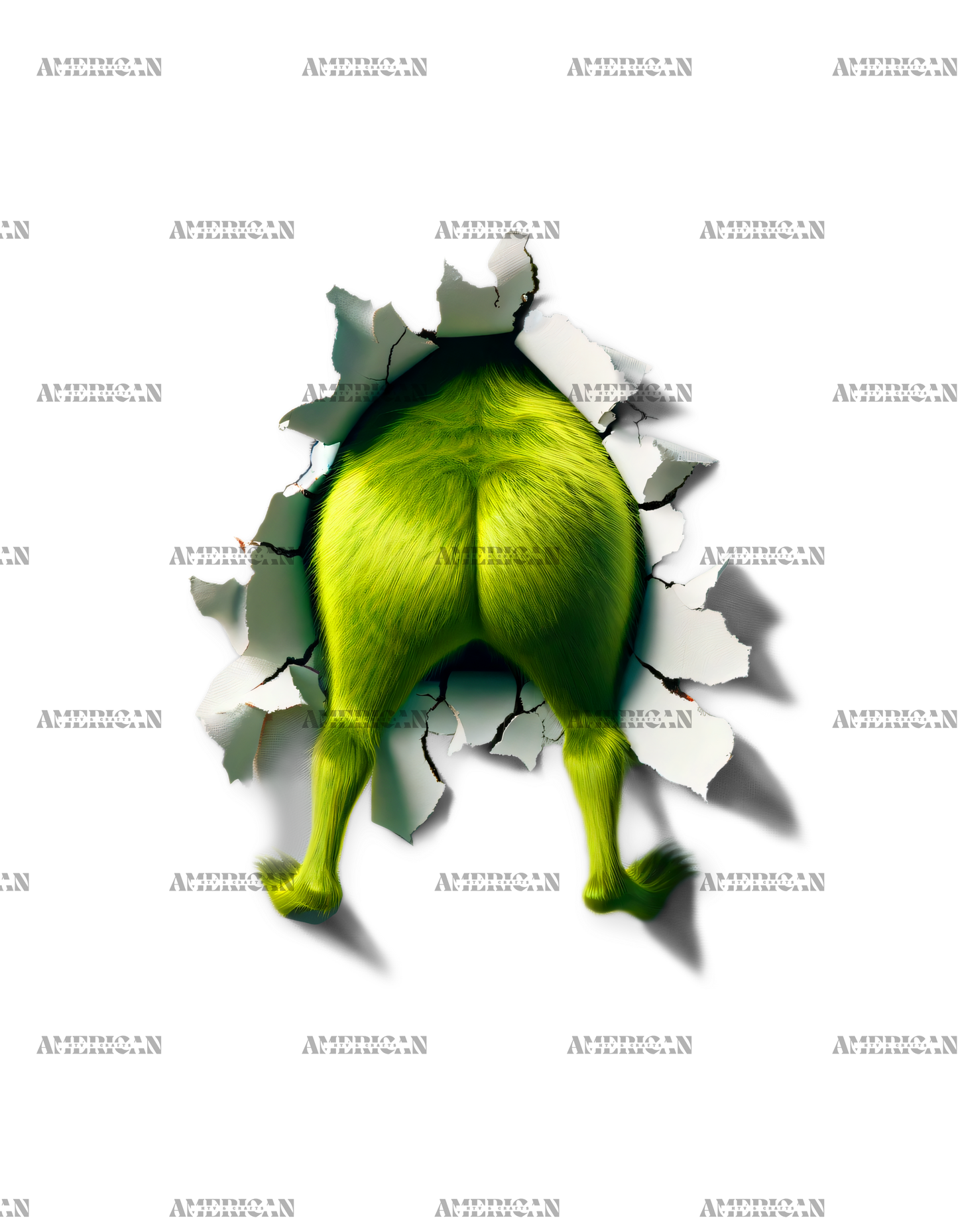 Grinch Booty DTF Transfer