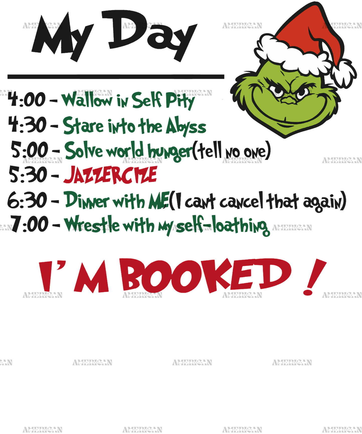 Grinch Day Red DTF Transfer