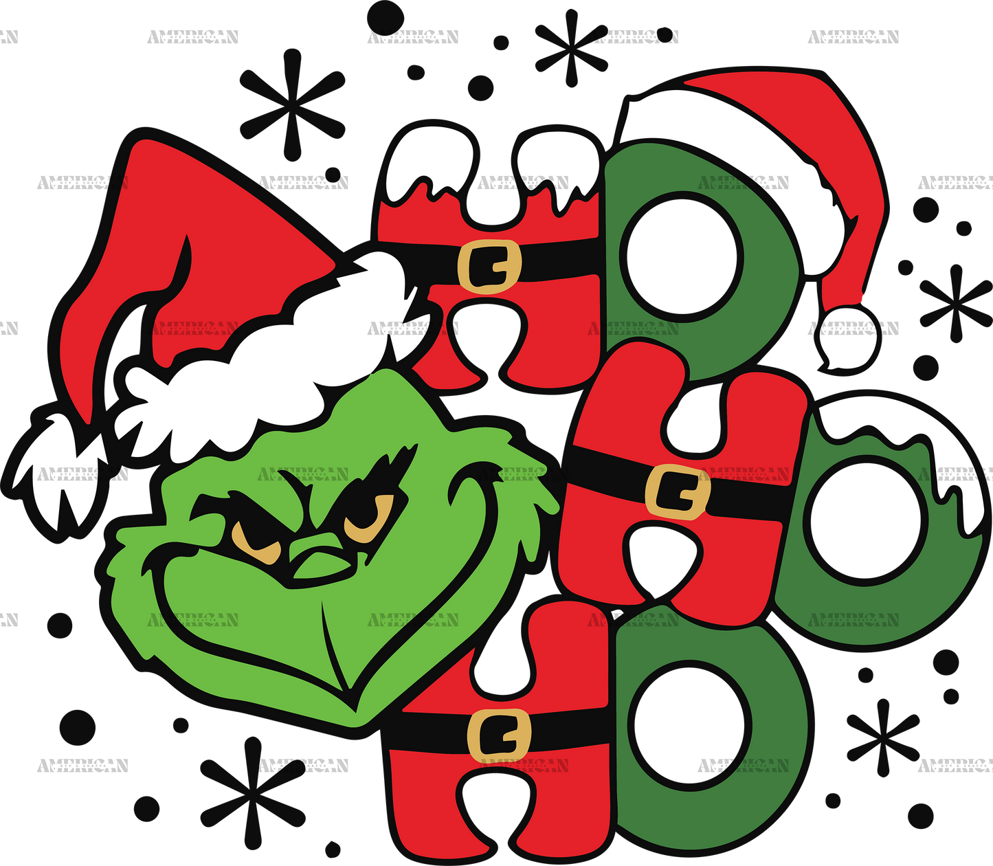Grinch HoHoHo-2 DTF Transfer