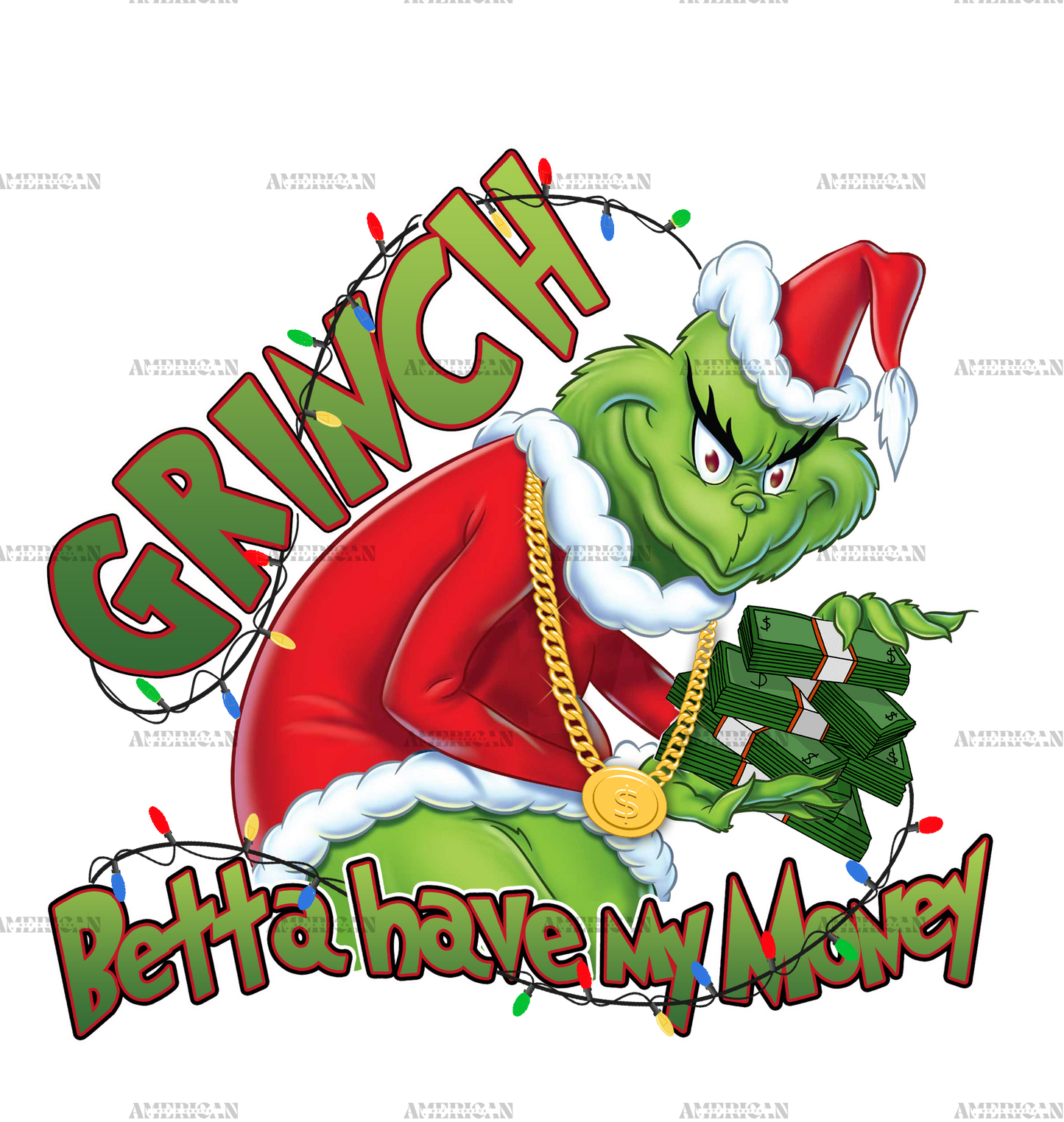 Grinch Money DTF Transfer