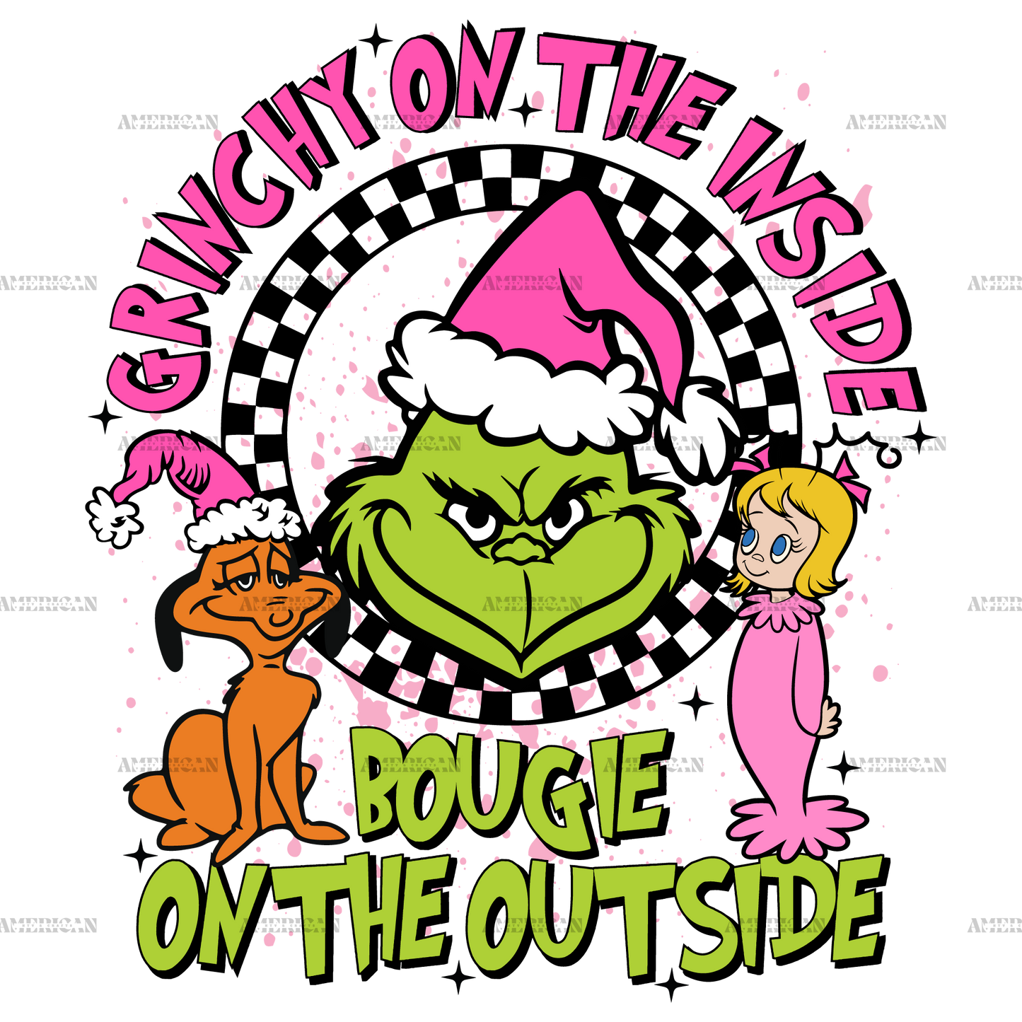 Grinchy Inside Bougie Outside DTF Transfer