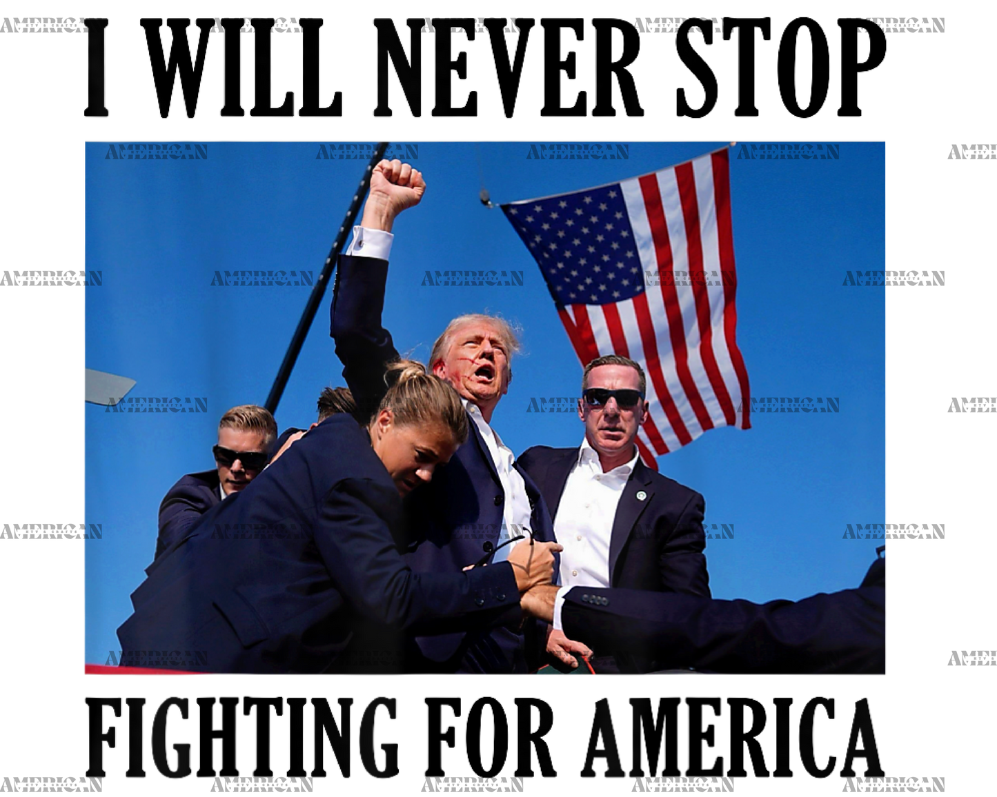 I Will Never Stop Fighting For America DTF Transfer