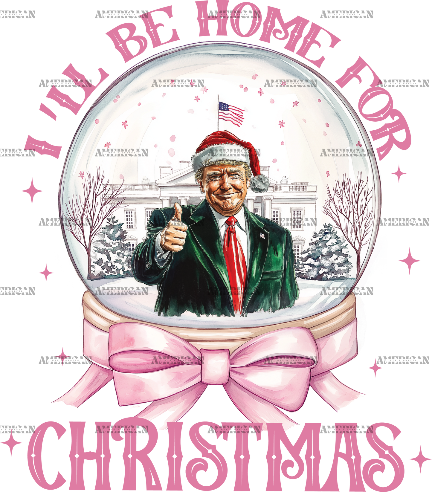 I'll Be Home For Christmas Trump-10 DTF Transfer