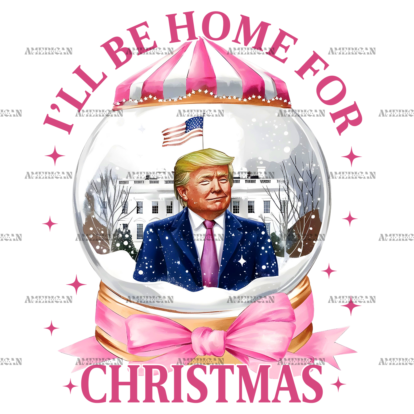I'll Be Home For Christmas Trump-9 DTF Transfer