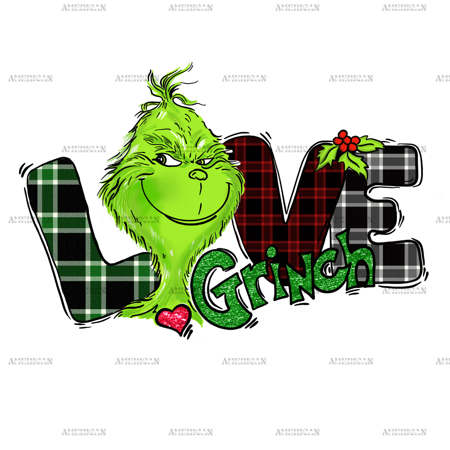 Love Grinch DTF Transfer