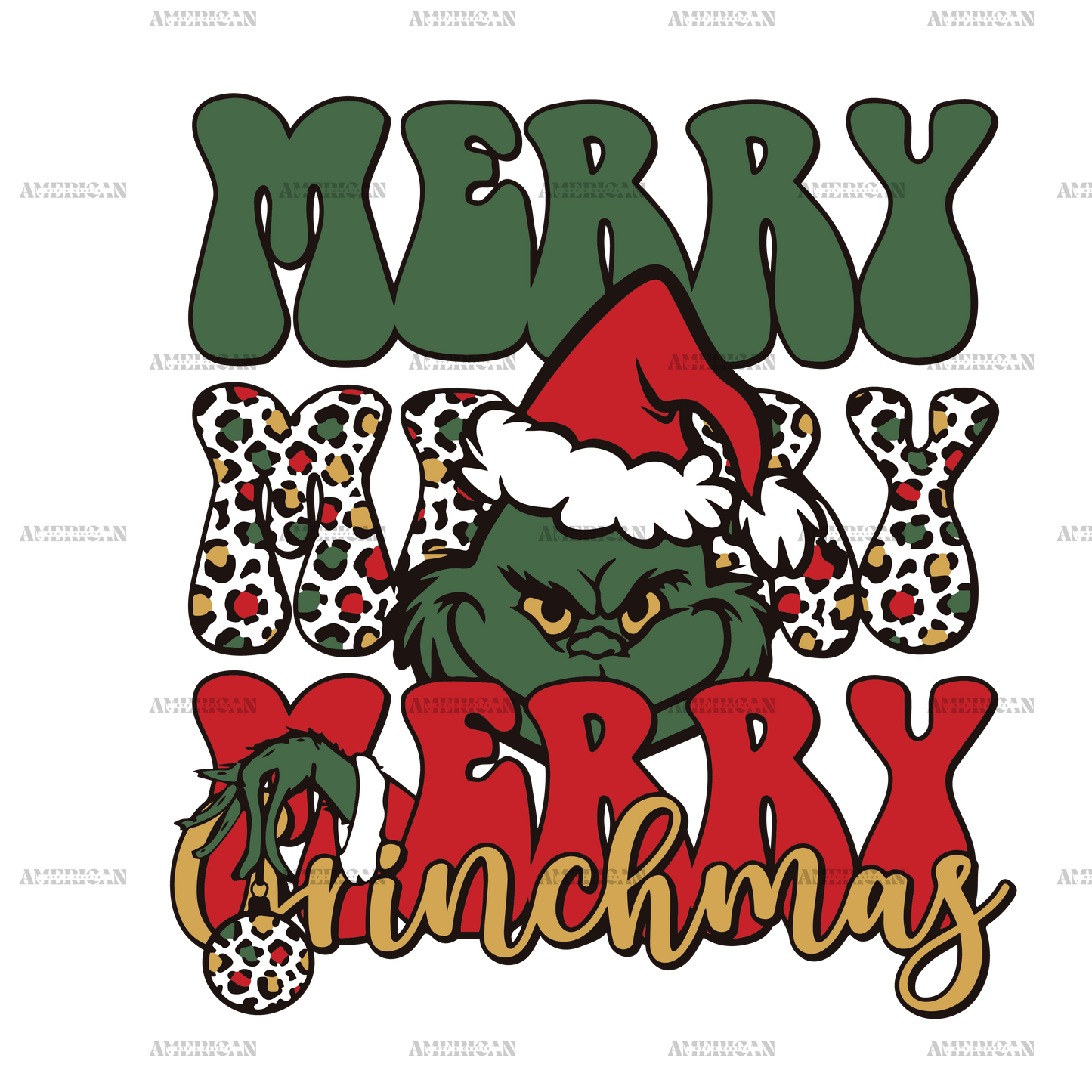 Merry Grinchmas Ball DTF Transfer