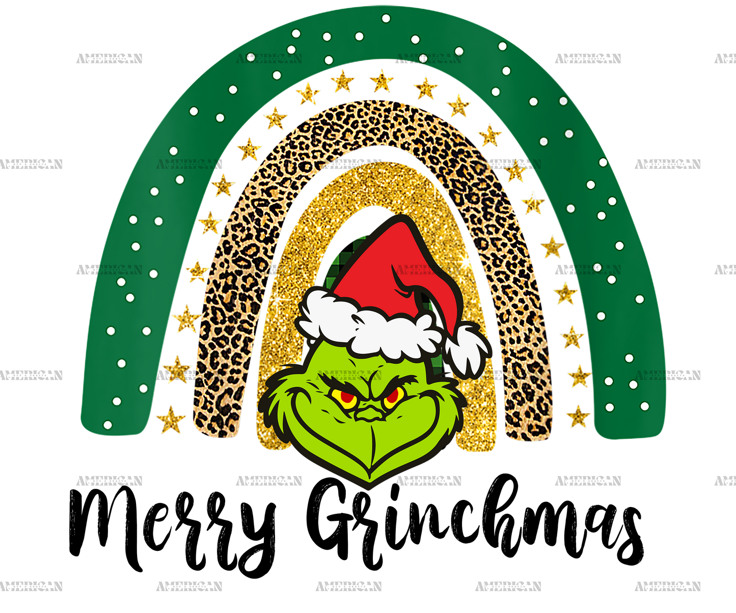 Merry Grinchmas Rainbow-2 DTF Transfer