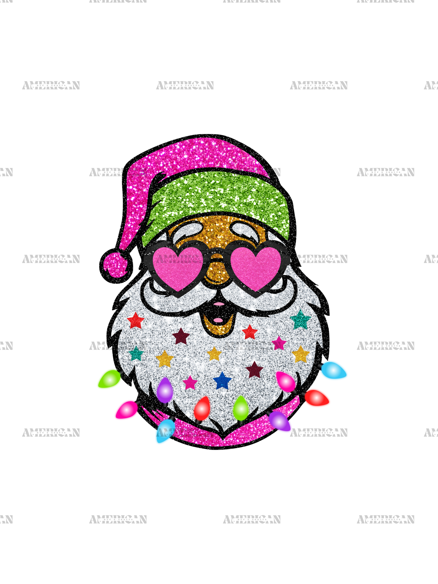 Santa With Sunnies DTF Transfer