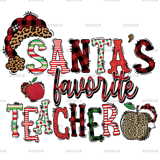 Santas Favorite Teacher-5 DTF Transfer
