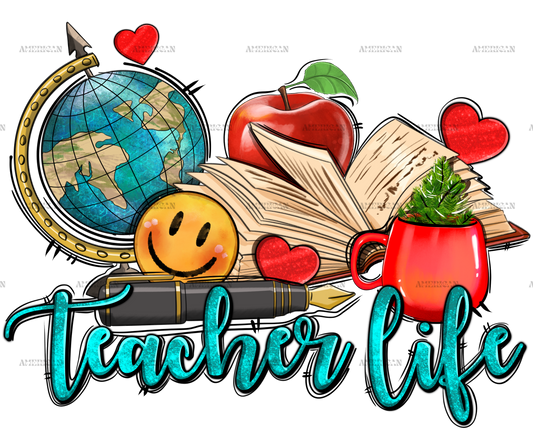 Teacher Life Stationery DTF Transfer