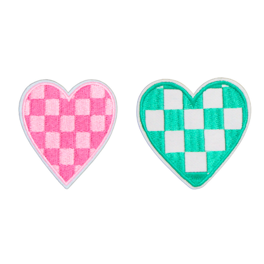 Checkered Heart Patch (Small/Embroidery)