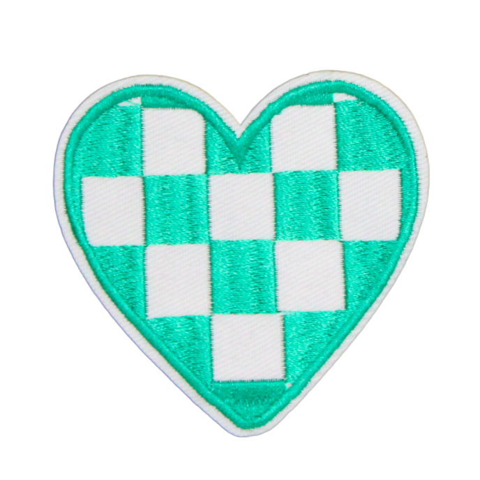 Checkered Heart Patch (Small/Embroidery)