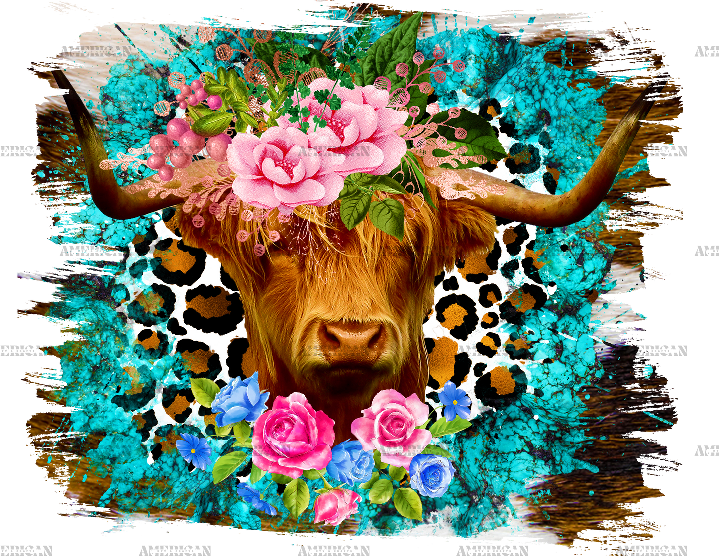 Highland Cow DTF Transfer