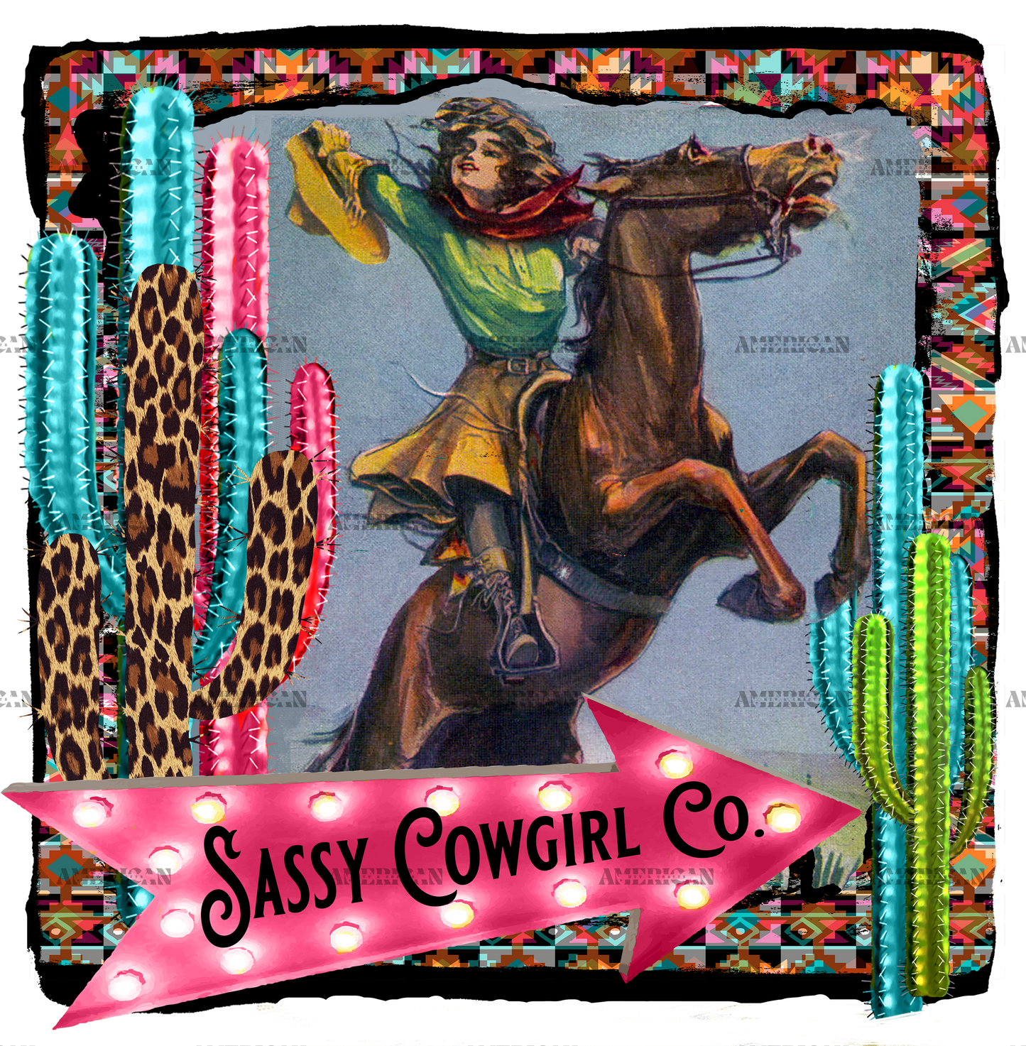 Sassy Cowgirl DTF Transfer