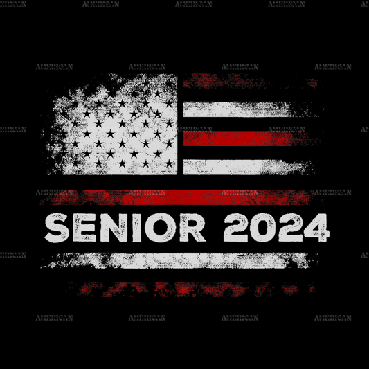 Americal Flag Senior 2024 DTF Transfer