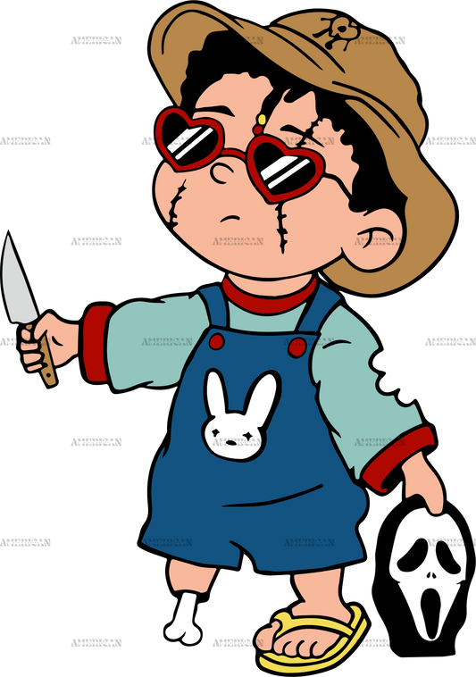 Baby Benito Chucky Bad Bunny Halloween Ghostface Dtf Transfer