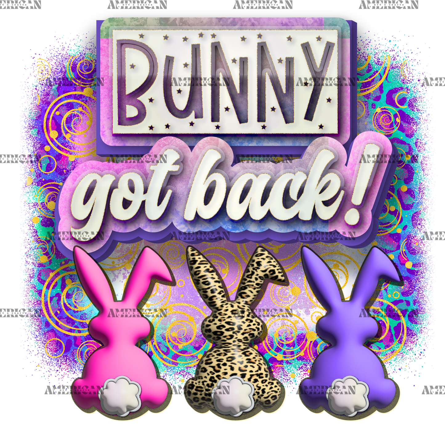 Bunny Got Back DTF Transfer