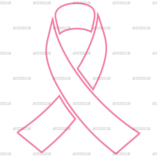Cancer Awareness Ribbon Outline DTF Transfer