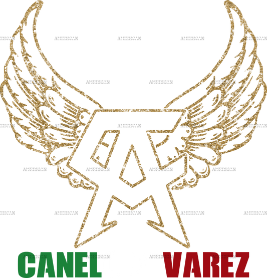 Canelo Wings Gold DTF Transfer