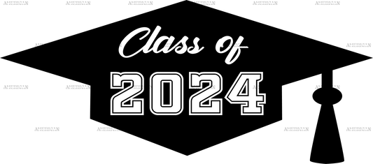 Class Of 2024 Graduation Hat DTF Transfer