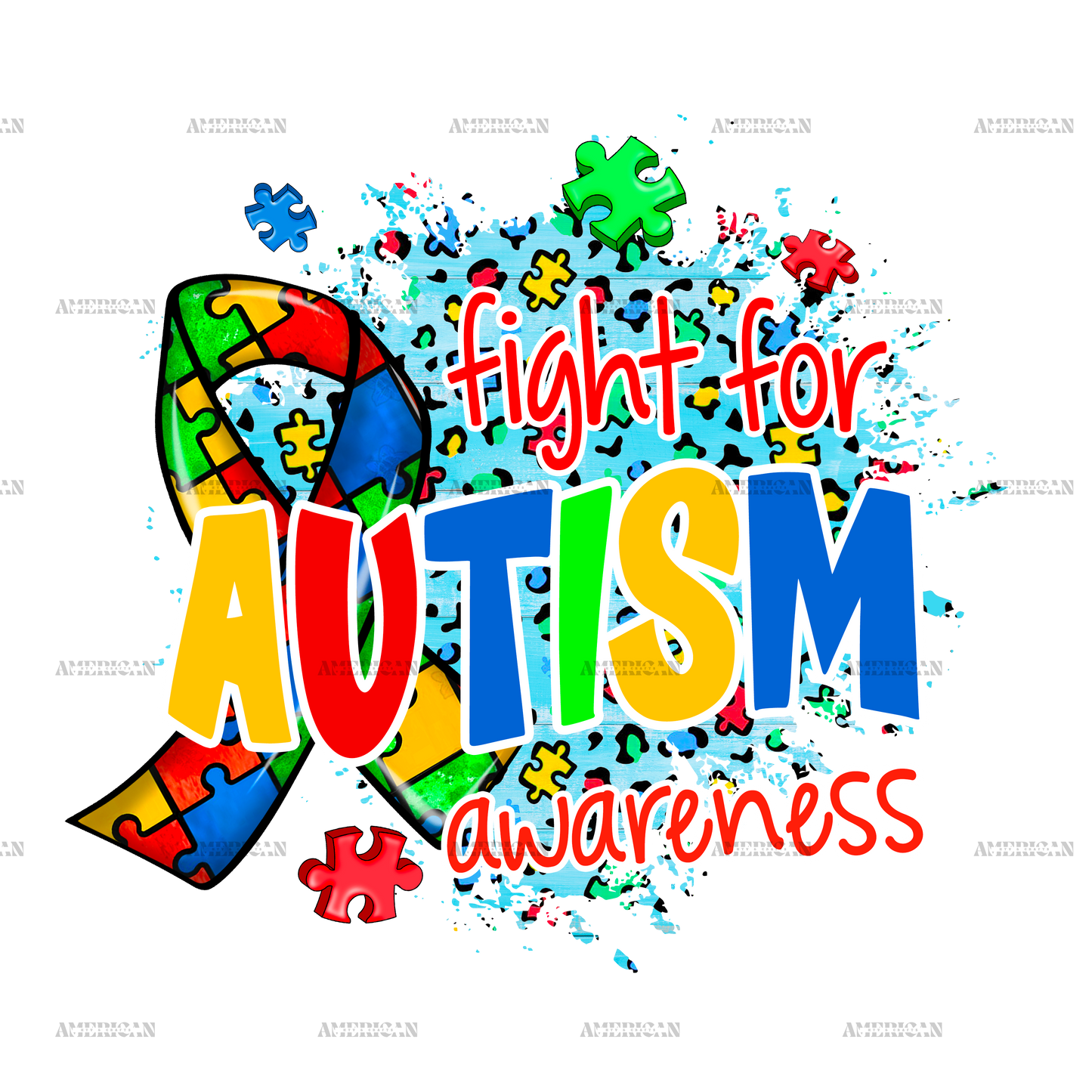 Fight For Autism Ribbon DTF Transfer