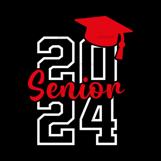 Graduate Senior 2024 Red DTF Transfer