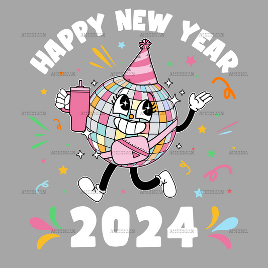 Happy New Year 2024-2 DTF Transfer