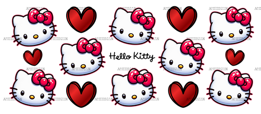 Hello Kitty Valentine Red UV DTF Transfer