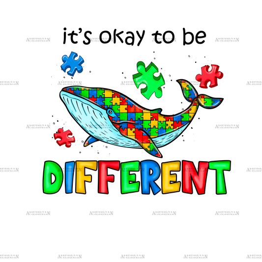 Its Ok To Be Different Fish DTF Transfer