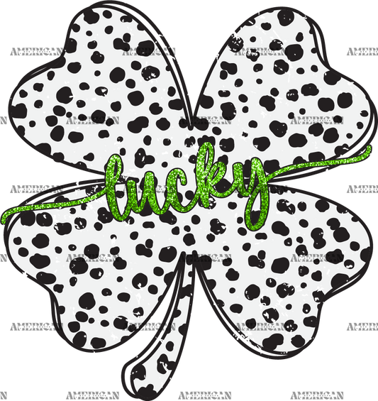 Lucky Clover Cowhide-2 DTF Transfer