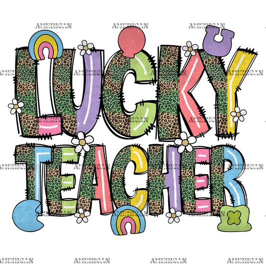 Lucky Teacher DTF Transfer