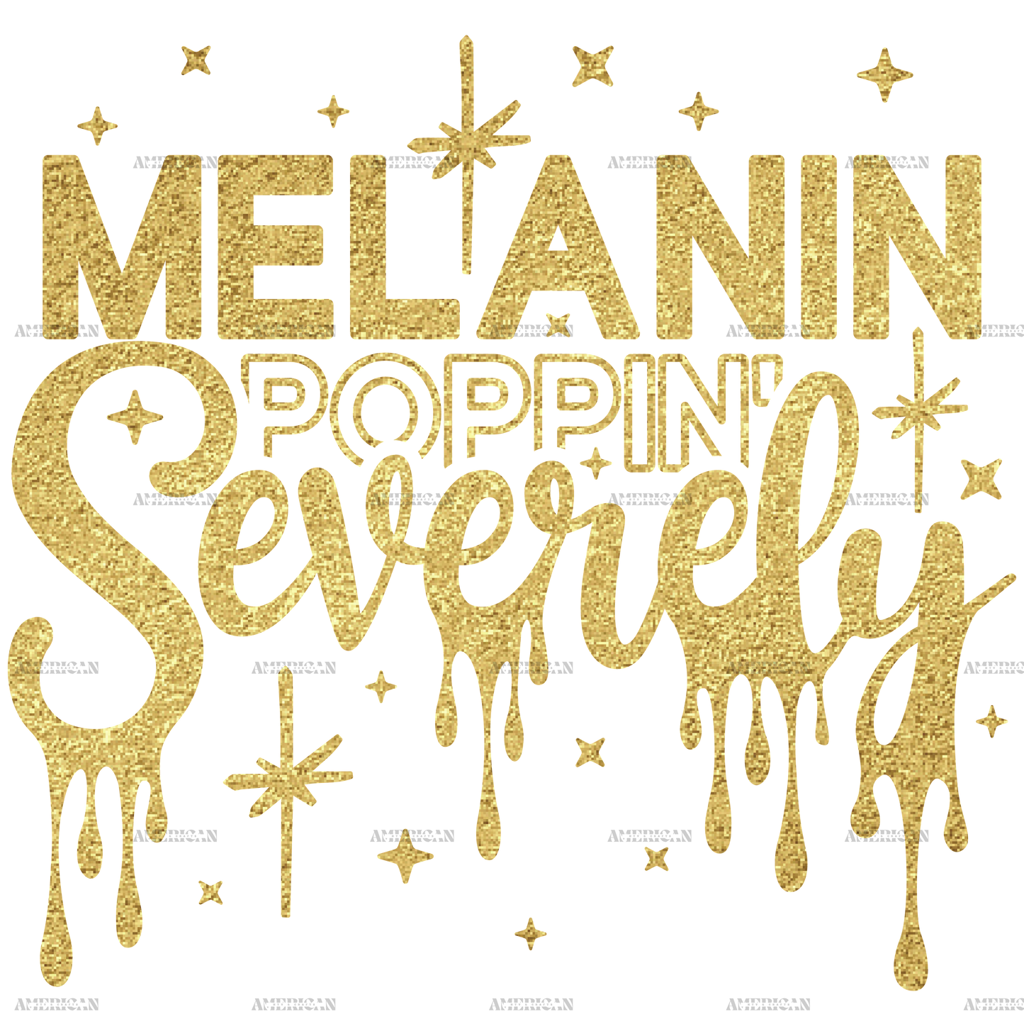 Melanin Poppin Severely-8 DTF Transfer