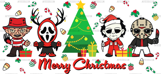 Merry Christmas Ghost UV DTF Transfer