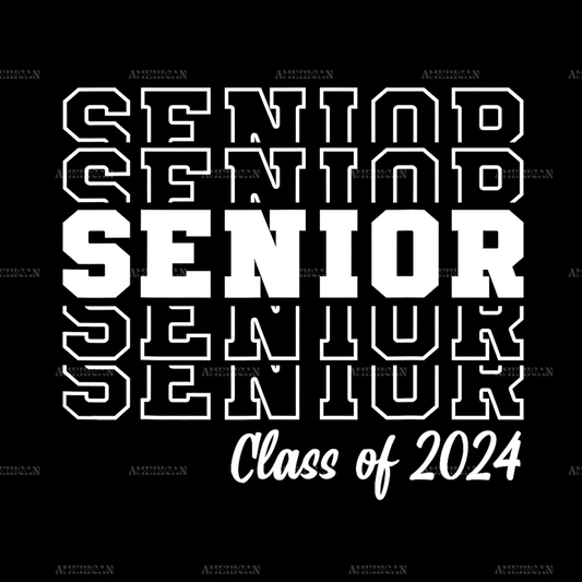 Senior Class Of 2024 White DTF Transfer
