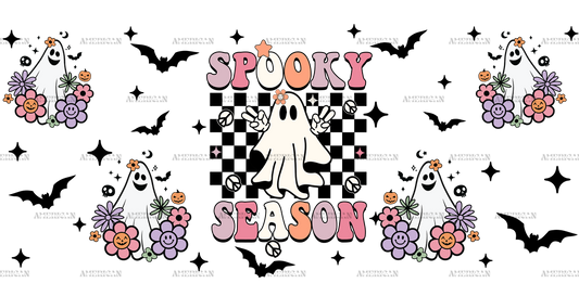 Spooky Season Ghost UV DTF Transfer