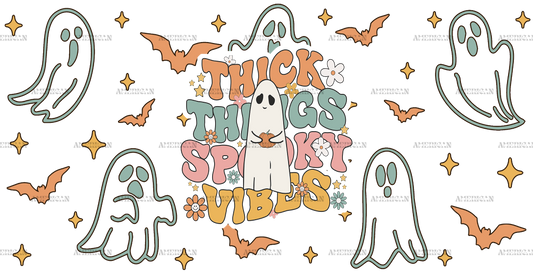 Thick Thigs Spooky Vibes UV DTF Transfer