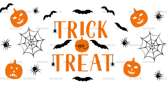 Trick Or Treat Pumpkin UV DTF Transfer