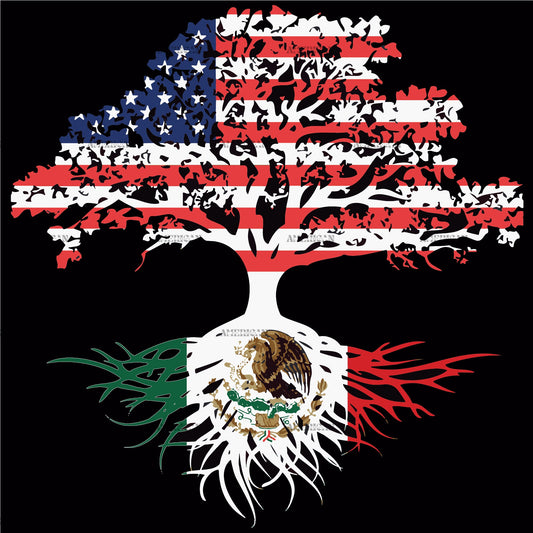 American Tree Mexican Roots Dtf Transfer