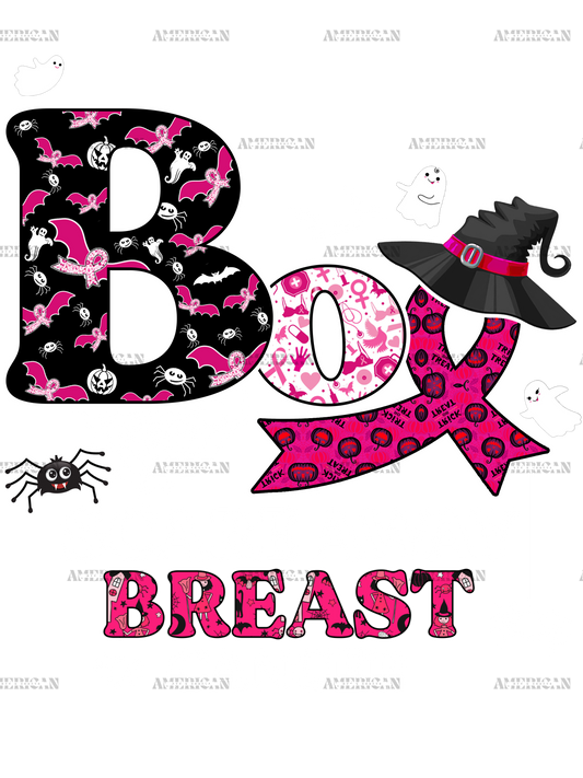 Boo Scare Away Breast Cancer DTF Transfer