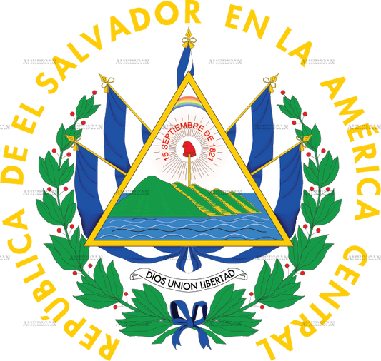 El Salvador Crest Dtf Transfer
