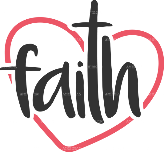 Faith heart DTF Transfer