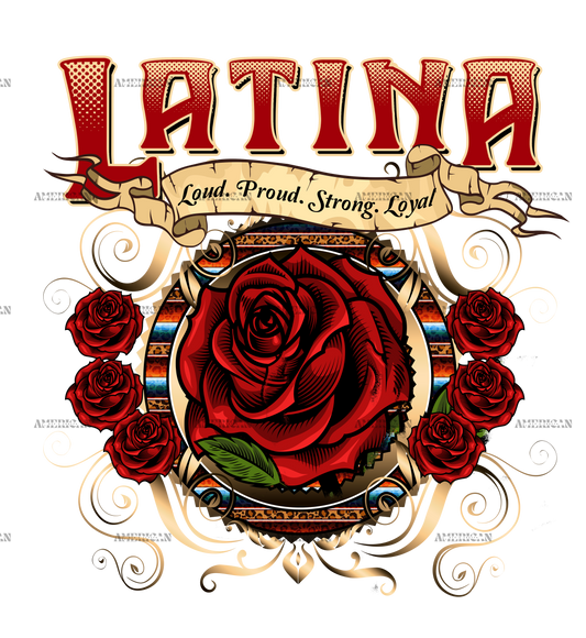 Latina Rose Dtf Transfer