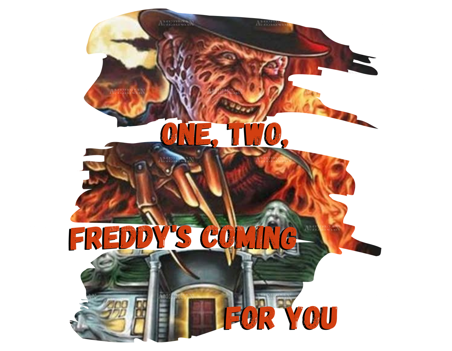 one two freddys coming for you DTF Transfer