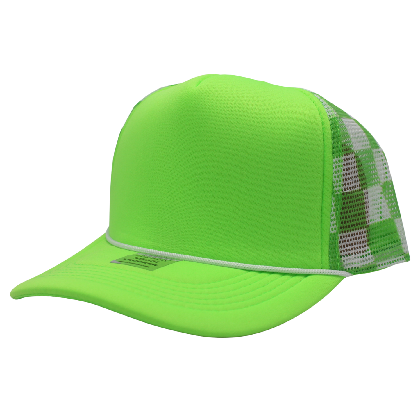 Checkered Trucker Cap Polyester Foam Front 5 Panel